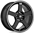 Motegi® MR11667031340 Aluminum Black Wheel, 16 in. X 7 in., 5 x 4.5 in. Bolt Pattern