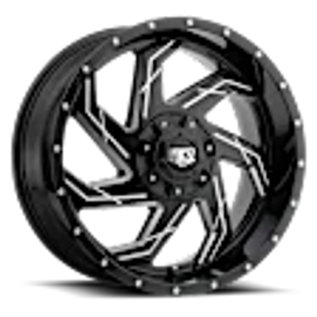REV Wheels® 895M-2123544 Aluminum Black Wheel, 20 in. X 12 in., 6 x 5.5 in.