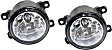 Replacement Front, Driver and Passenger Side Halogen Fog Light, With bulb(s)